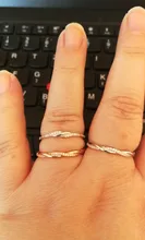 ZHOUYANG anillo para las mujeres temperamento delgada cuerda boda anillo de compromiso Color plata Cubic Zirconia regalo de moda bisutería DZR018