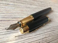 Pluma estilográfica de Metal de alta calidad, suministros de papelería para oficina y escuela, escritura, negocios, firmar, caligrafía, 1 unidad, 03923