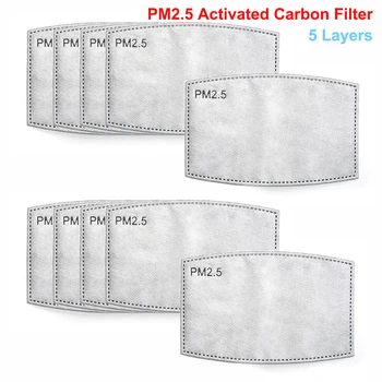 

Activated Carbon Filter 5 Layers Replaceable Anti Haze PM2.5 Filters for Face Mouth Mask