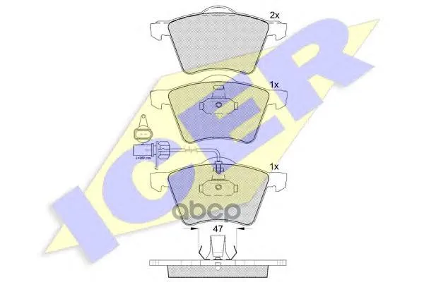 181605_колодки Дисковые Передние! Ford Galaxy, Vw Sharan 2.0/1.9tdi 95 Icer 181605 Icer арт. 181605