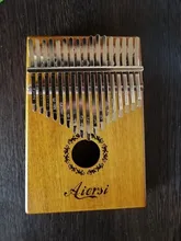 Bag Book Tune-Hammer Gecko Kalimba Thumb Instruction Koa Musical-Gift Aiersi 17-Keys