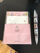 Sobres de 4 hojas para juego de papel de carta, suministros de oficina, letras de carta de amor, flor, Animal bonito, escritura, letras de papel, sobre