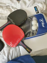 Raqueta de Ping Pong para CROSSWAY 3 Star Tyro, para adultos, para entrenamiento, superpotente, con funda giratoria
