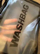 Neceser de viaje para mujer, bolsa de maquillaje portátil de gran capacidad, transparente, resistente al agua, con letras, caja de almacenamiento para el cuidado de la piel