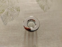 Tapa redonda para agujero de rebosadero, cubierta de desbordamiento para fregadero de cerámica, plástico/Cobre, cromado, 1 Uds.