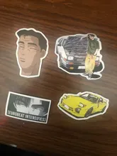 Pegatina JDM de estilo automovilístico para patineta, adhesivo de diseño para nevera, impermeable, grafiti, 10/50 Uds.