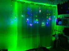LED Deer Star Moon Curtain Light 220V 110V Christmas Garland String Fairy Lights Outdoor