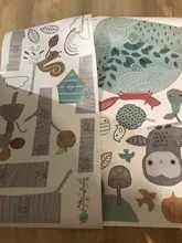 Mural Decals Wallpaper Decor Height-Measure Animal-Trees Nursery Forest Creative Nordic Modern