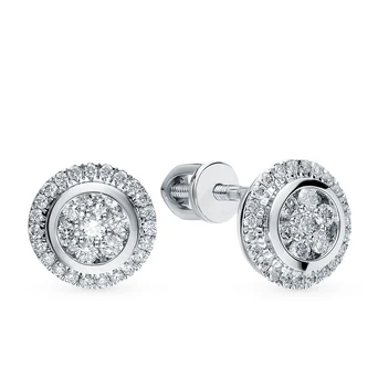 

Gold earrings with diamonds sunlight sample 585