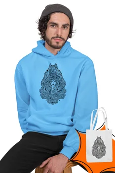

Angemiel Wear Yapraktan Queen Blue Men 'S Hooded Sweatshirt Bags Kombin
