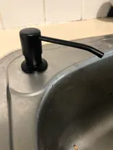 Dispensador de jabón negro para fregadero de cocina, dosificador de jabón de acero inoxidable para baño, prensa manual, accesorios de cocina