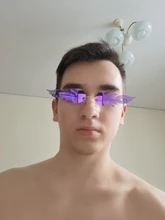 Sunglasses Wave Uv-400-Eyewear Rimless Narrow Fire-Flame Trending Fashion