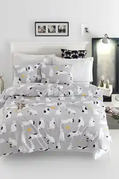 

100 natural Cotton Double Personality Duvet cover set Liana Gray