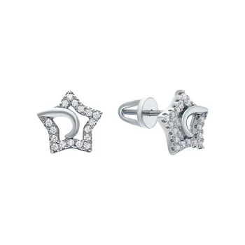 

Silver earrings with cubic zirconia sunlight sample 925
