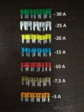 35pcs MIXED Mini Blade Fuse AUTO Car 5 7.5 10 15 20 25 30 AMP