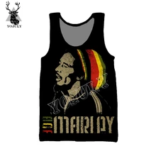 YOJULY Боб Марли 3D принт Harajuku жилет летние унисекс рубашки без рукавов Женские повседневные топы на бретелях Мужская Уличная одежда VE25