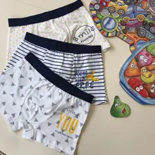 Ropa interior de algodón para niños, pantalones cortos de dibujos animados, bragas para bebés, bóxers a rayas, HH, 3 piezas