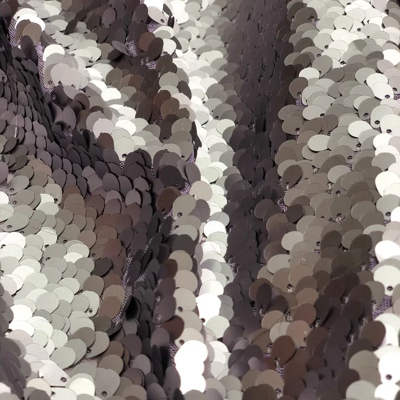 

Italian Silver grey sequins matte Fabric for dress price per meter /Cushion/Clothes /dancing costumes, sewing garment fashion MA