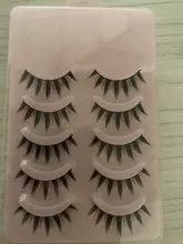 Yokpn-pestañas de baile para mujer, 5 pares, pestañas para actuación hechas a mano, acrílicas, cruzadas, japonesas, 3D naturales