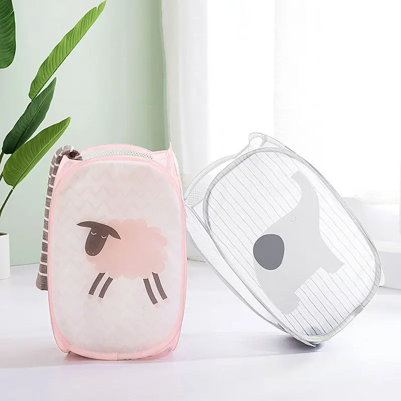 

Cartoon Waterproof Dirty Laundry Basket Large Capacity Storage Baskets For Toys Clothing Organizer Box Folding Laundry Hamper