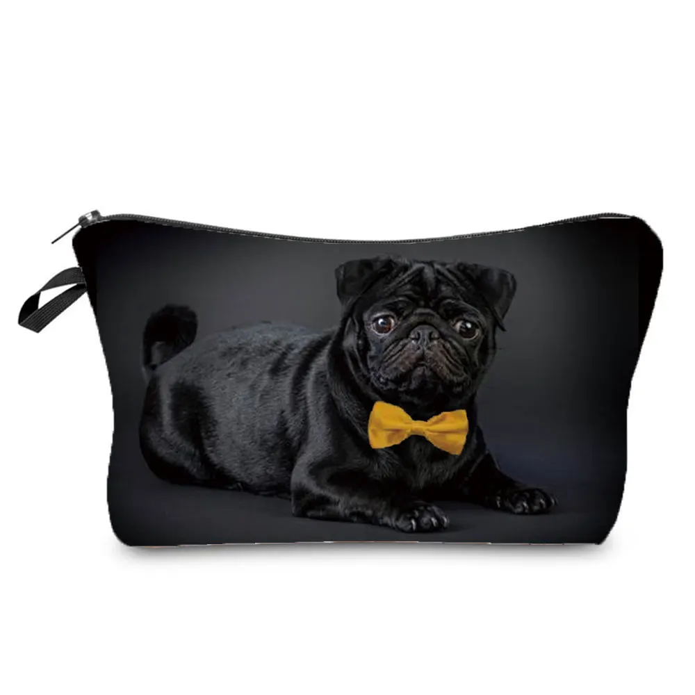 Makeup Organizer Cosmetic Bag Cosmetic Storage Bag Makeup Bag Cosmetic Case Pug Printed Women Cosmetics Organizer Bag