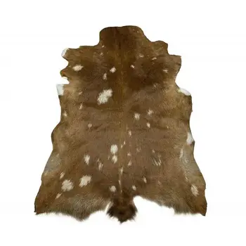 

Natural sheep skin rugs 105x75 cm brown and white color