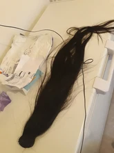 DJSbeauty-pelo indio recto sin procesar, pelo de visón ondulado 11A de Color Natural, virgen, chica joven