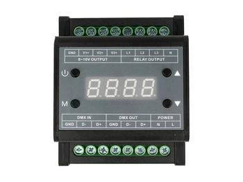 

Controller DMX Led Dimmer with signal 0-10V 0-10V signal converter from DMX512 to attack DIN rail