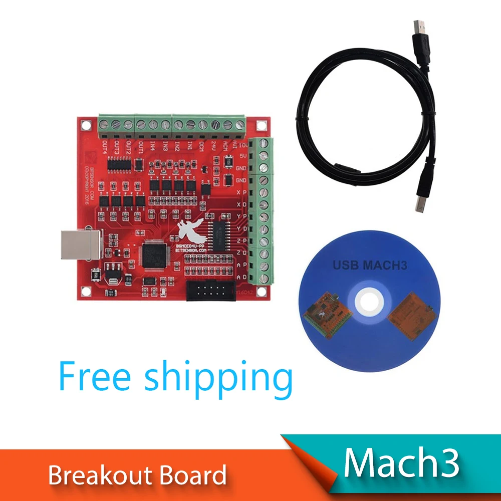 Cnc Usb Mach3 100Khz Breakout Board Interfaccia A 4 Assi Drive Motion Controller Flying Carving Card Macchina Per Incidere Scheda Madre