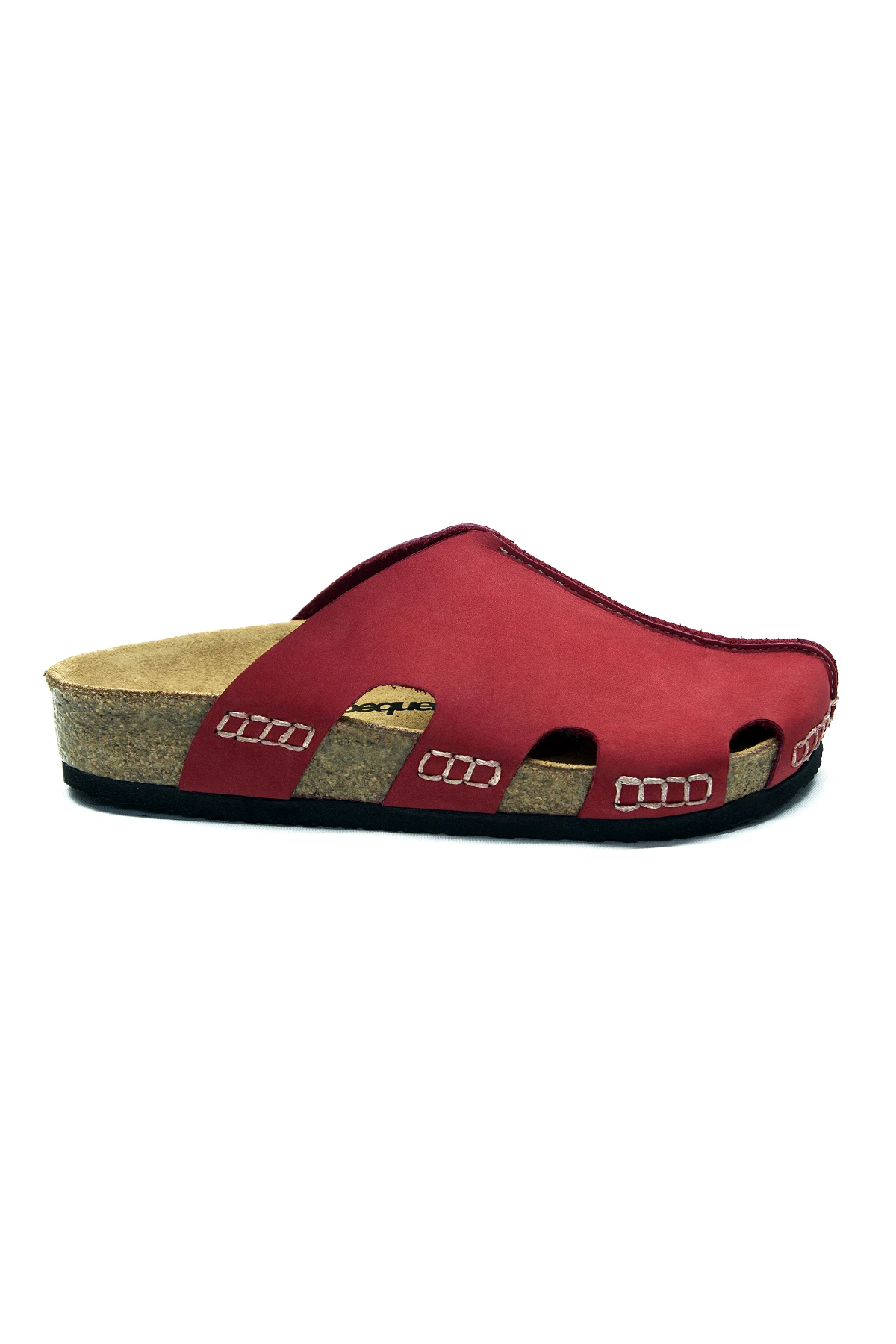 

ALIS Red Clogs Anatomical Natural Cork Sole Real Leather Unisex Sandals