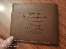 Billeteras personalizadas de cuero PU para hombre, billetera con grabado de alta calidad, monedero pequeño, regalo de lujo para hombre