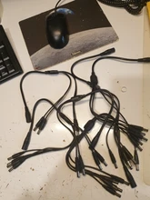 Cable divisor de enchufe de 12v CC 1 hembra A 2 3 4 5 6 8, Cable de alimentación macho, tira Led CCTV