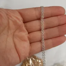 5 metros 1,5, 2,0, 2,5mm Oval cadenas para fabricación de joyería DIY suministros de pulsera de collar de cadena de resultados