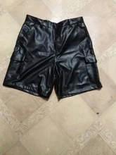 Samlona-pantalones cortos de cuero sintético para hombre, Shorts sexys de piel sintética, ajustados, de talla grande 5xl, estilo Punk, con cremallera, corto para baile, novedad de verano