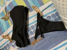 Chain Swimsuit Bikini-Set Bandeau Sexy Women Summer Biquini Peachtan Female Mellatic