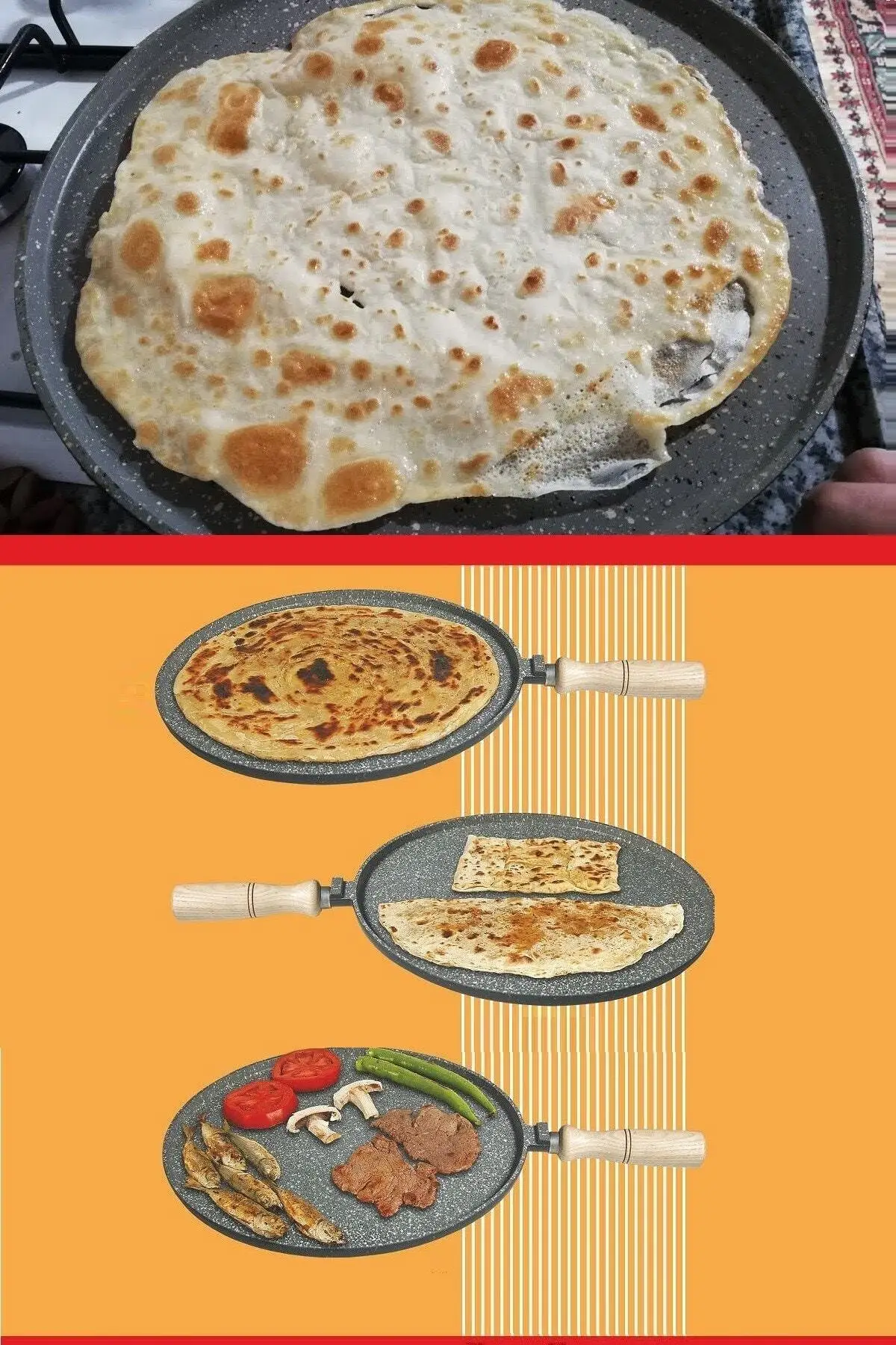 литья антипригарная блинница креп кастрюля для мяса 36 см Пособия по кулинарии