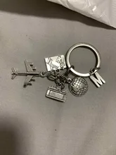 LLavero de avión con 26 letras para la Cámara de la tierra, colgante pequeño, regalo conmemorativo