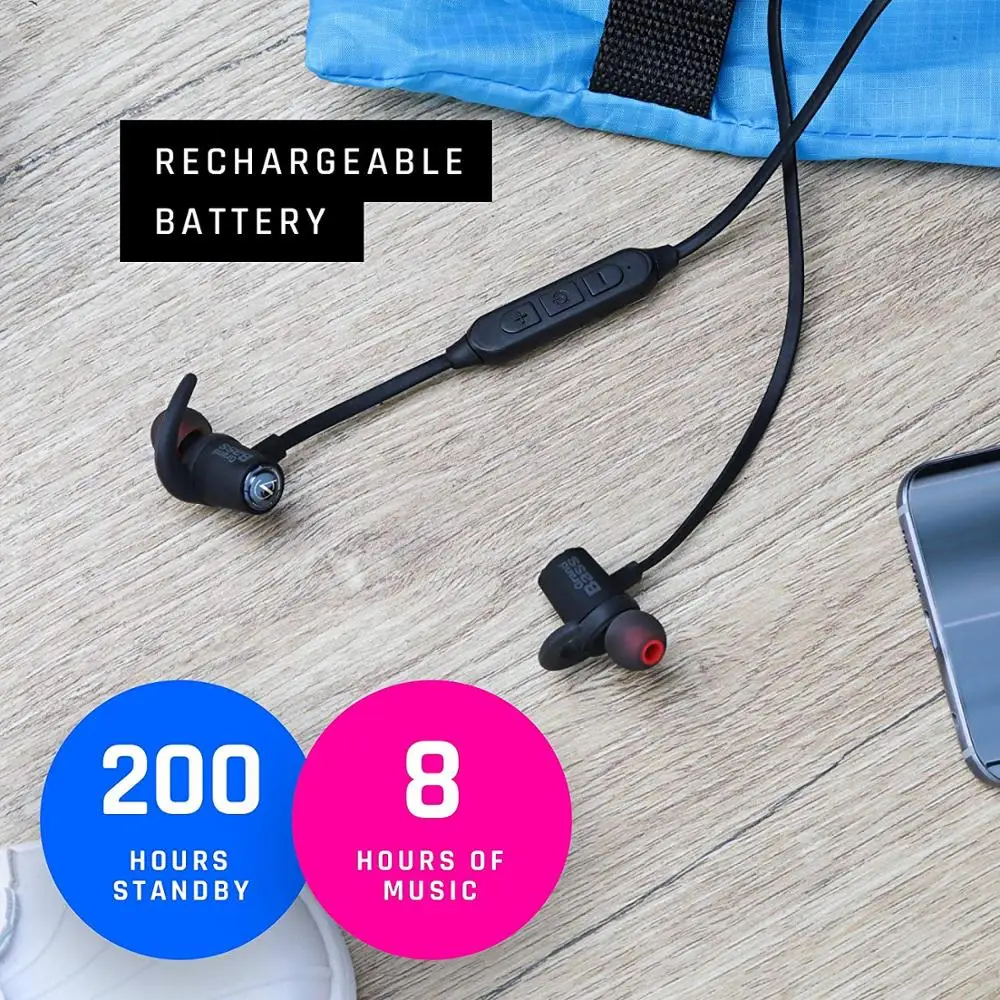 Беспроводные наушники с Bluetooth, спортивные наушники HD стерео наушники с защитой от пота, наушники с шумоподавлением на 8 часов, M4