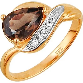 

Esthete ring with red gold cubic zirconia