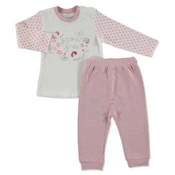 

ebebek Bebbek Summer Baby Girl Flowers Supreme Crew-Neck Sweatshirt Pant 2 pcs Set