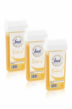 

Pearl yellow cartridge roll on depilatory 3 PCs, filling, waxing depilation, sugar-free wax, hair removal, feather