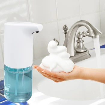 

Bathroom Soap Dispenser Automatic USB Rechargeable Infrared Induction Foam Dispenser Kitchen Hand Sanitizer 350ml