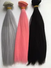 Msiredoll-peluca bjd de cabello para muñeca de pelo lacio, 15 o 20x100CM x 100CM o 25x100CM, 1/3, 1/4, 1/6, Envío Gratis