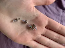 Piercing de acero inoxidable para hombres y mujeres, pendientes sin Piercing, estilo Punk Rock, 2 uds.