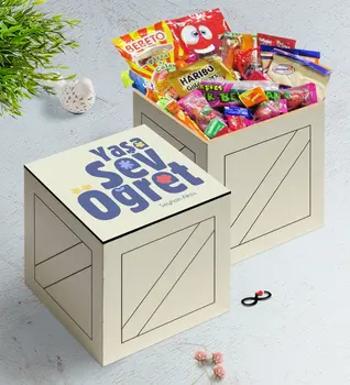 

Personalized Age Love Teach In Wooden Box Nostalgic Lezzetler Gift Seti-2