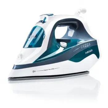 

STEAM IRON HAEGER VAPOUR PRO-2700W-STEAM REGULATOR 75G-UPRIGHT STEAM-WATER TANK 400ML-CERAMIC SOLEPLATE-ANT