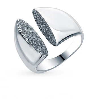

Silver ring with cubic zirconia sunlight sample 925