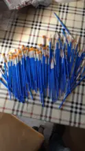 JUNEBRUSHS 60 Pcs Flat Paint Brushes, Small Brush Bulk for Detail Painting