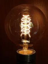 Spiral-Lamp Light-Bulb Filament Ampoule G95 T45 E27 Incandescent Retro Vintage G80 ST64