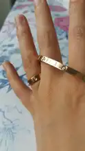 Trendy Stainless Steel Rose Gold Color Love Ring for Women Men Couple CZ Crystal Rings